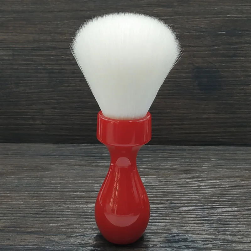 Dscosmetic 26mm Cashmere Synthetic Hair Knots Shaving Brush with Red Resin Handle