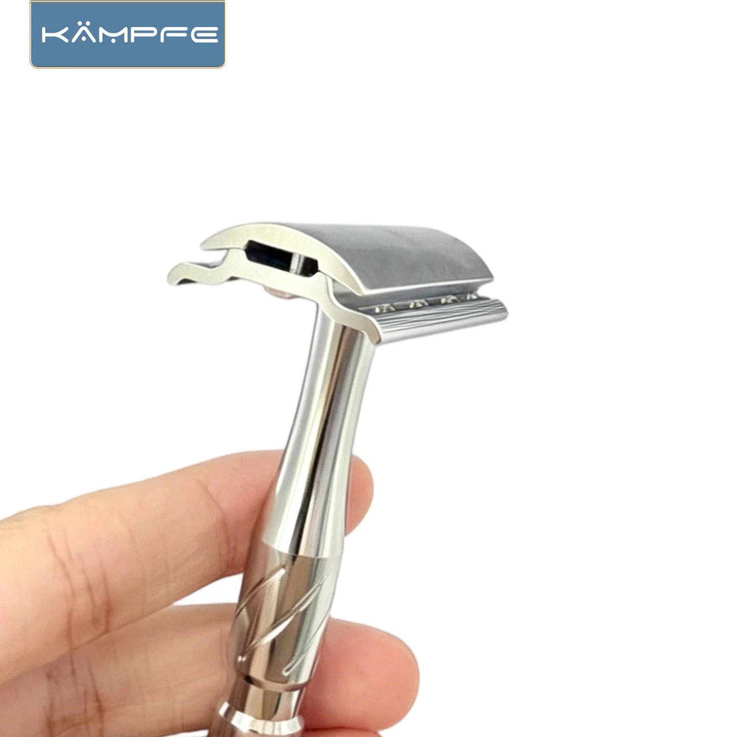 KAMPFE CNC 316L Stainless Steel Safety Razor Handle Double Edge Replacement Handle