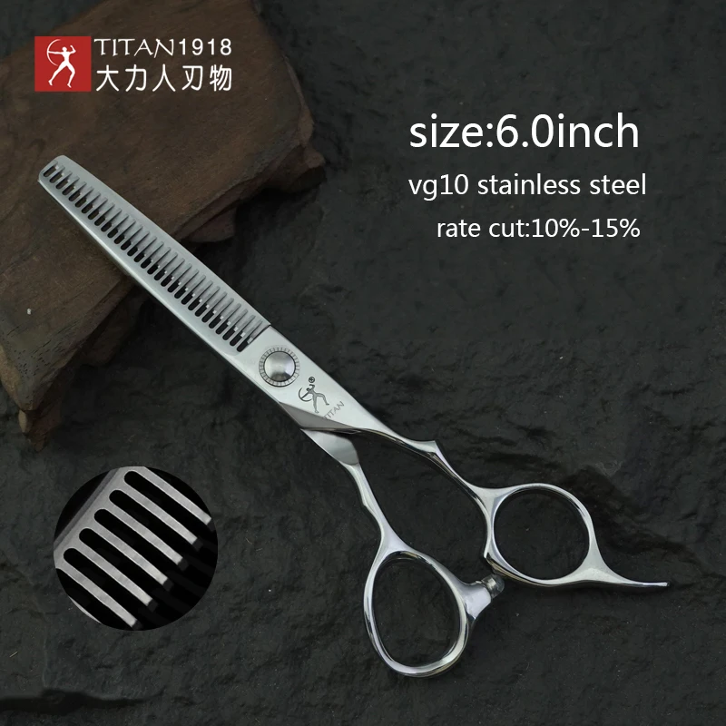 Titan Professional Hairdressing Scissors Hairdresser's 6.0 Inch VG10 Stainless Steel Cut Thinning Barber Tool