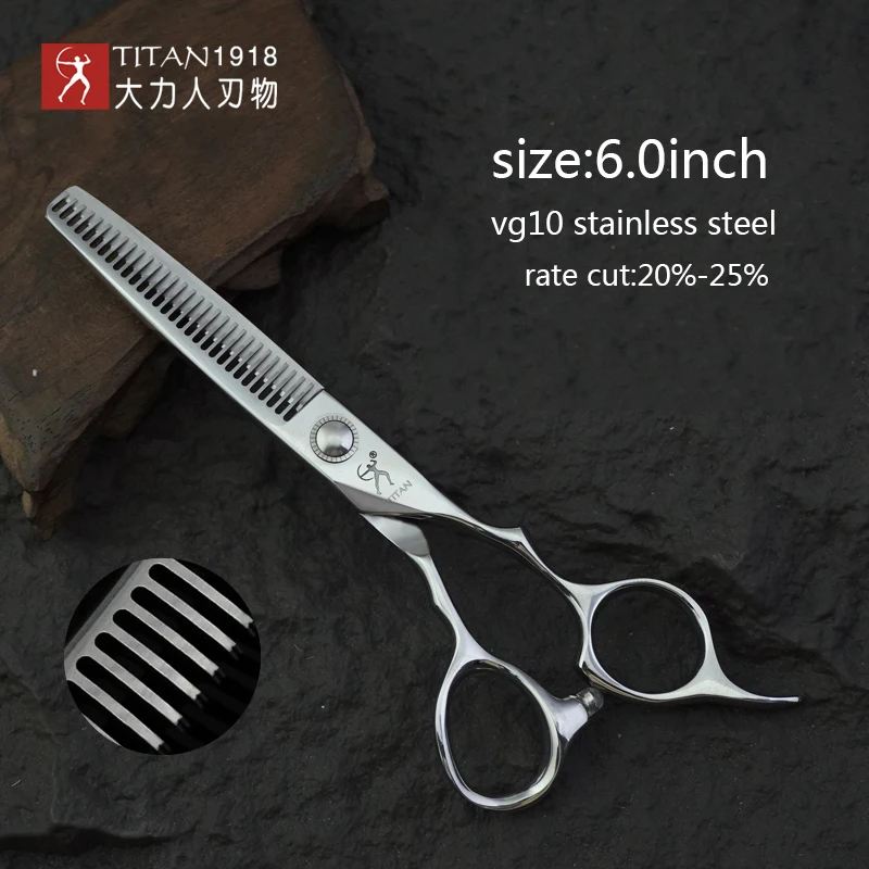 Titan Professional Hairdressing Scissors Hairdresser's 6.0 Inch VG10 Stainless Steel Cut Thinning Barber Tool