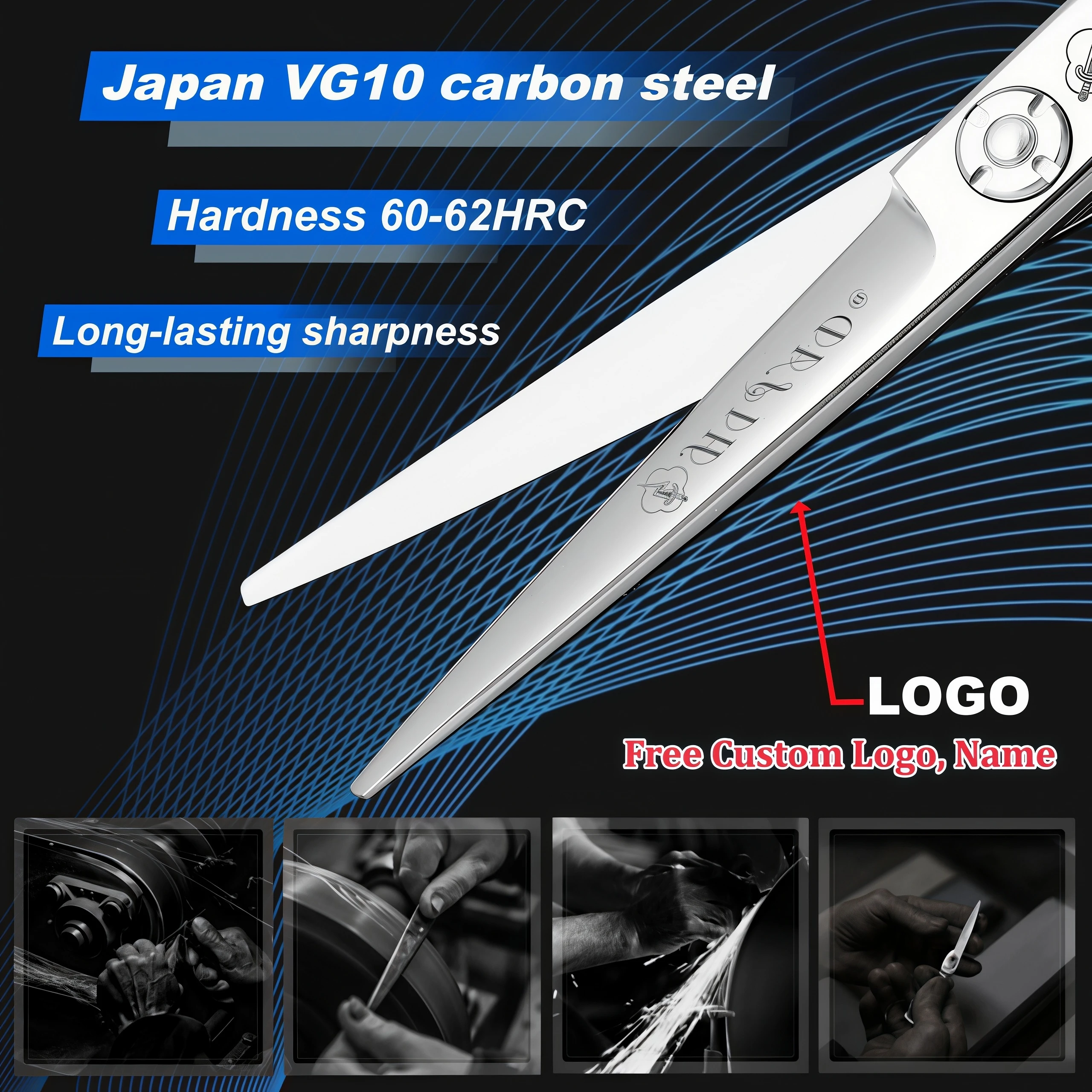 HISADA Left Hand Hair Scissors 5.5 inch Barber Shop Exclusively for Hairstylists VG10 Material Barber Tools