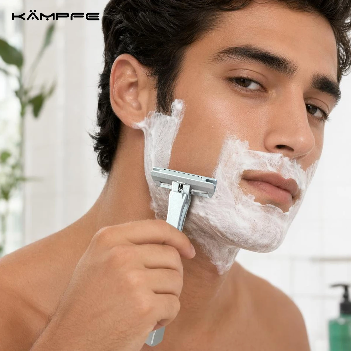 KAMPFE Vintage CNC Aluminum Half DE Blade Razor Single Edge Manual Shaving Classic Metal ShaverSmooth Shave Gift for man
