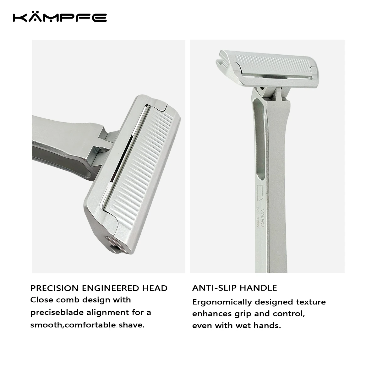 KAMPFE Vintage CNC Aluminum Half DE Blade Razor Single Edge Manual Shaving Classic Metal ShaverSmooth Shave Gift for man