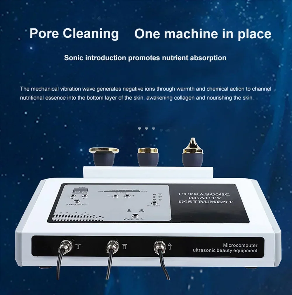 2026 The New Portable Ultrasound Machine 1 MHZ Therapy Skin Care Ltrasonic Facial Machine Anti Aging Face Body Massager