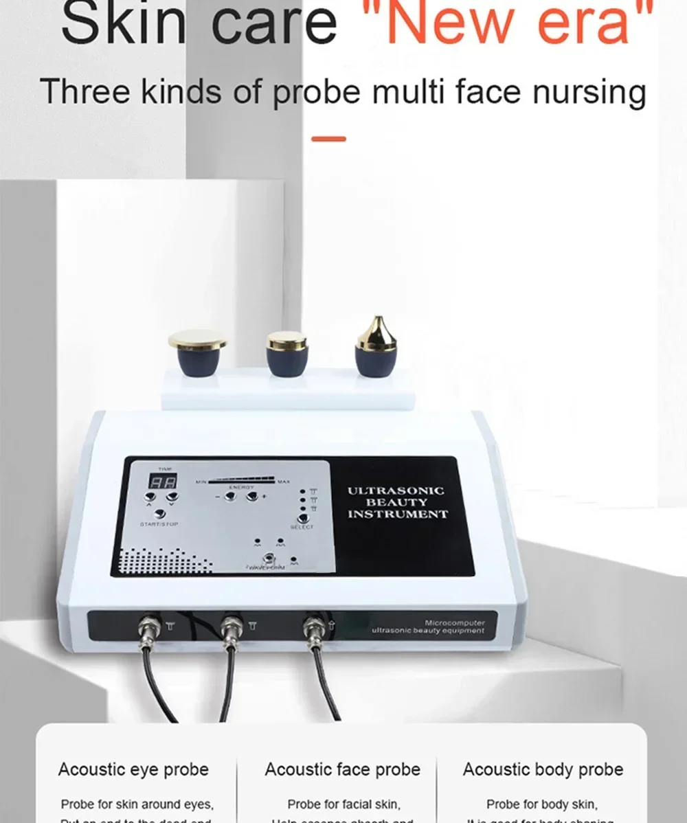 2026 The New Portable Ultrasound Machine 1 MHZ Therapy Skin Care Ltrasonic Facial Machine Anti Aging Face Body Massager