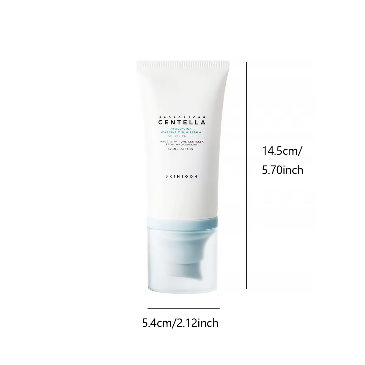 SKIN1004 Madagascar Centella Hyalu-Cica Water-Fit Sun Serum SPF50+ PA++++,Gentle,Outdoor High Protection,K-Beauty,Korean Makeup