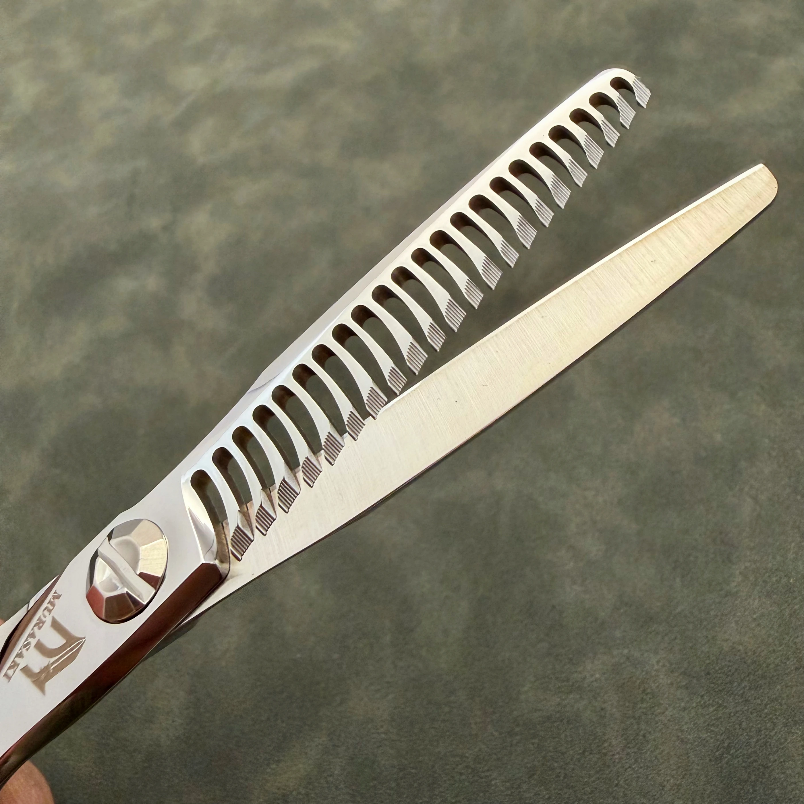 MURASAKI 6 inch Professional CNC Thinning Scissors,Made by Japanese VG10 Steel Barber Scissors,Top-level Hair Cutting Machine