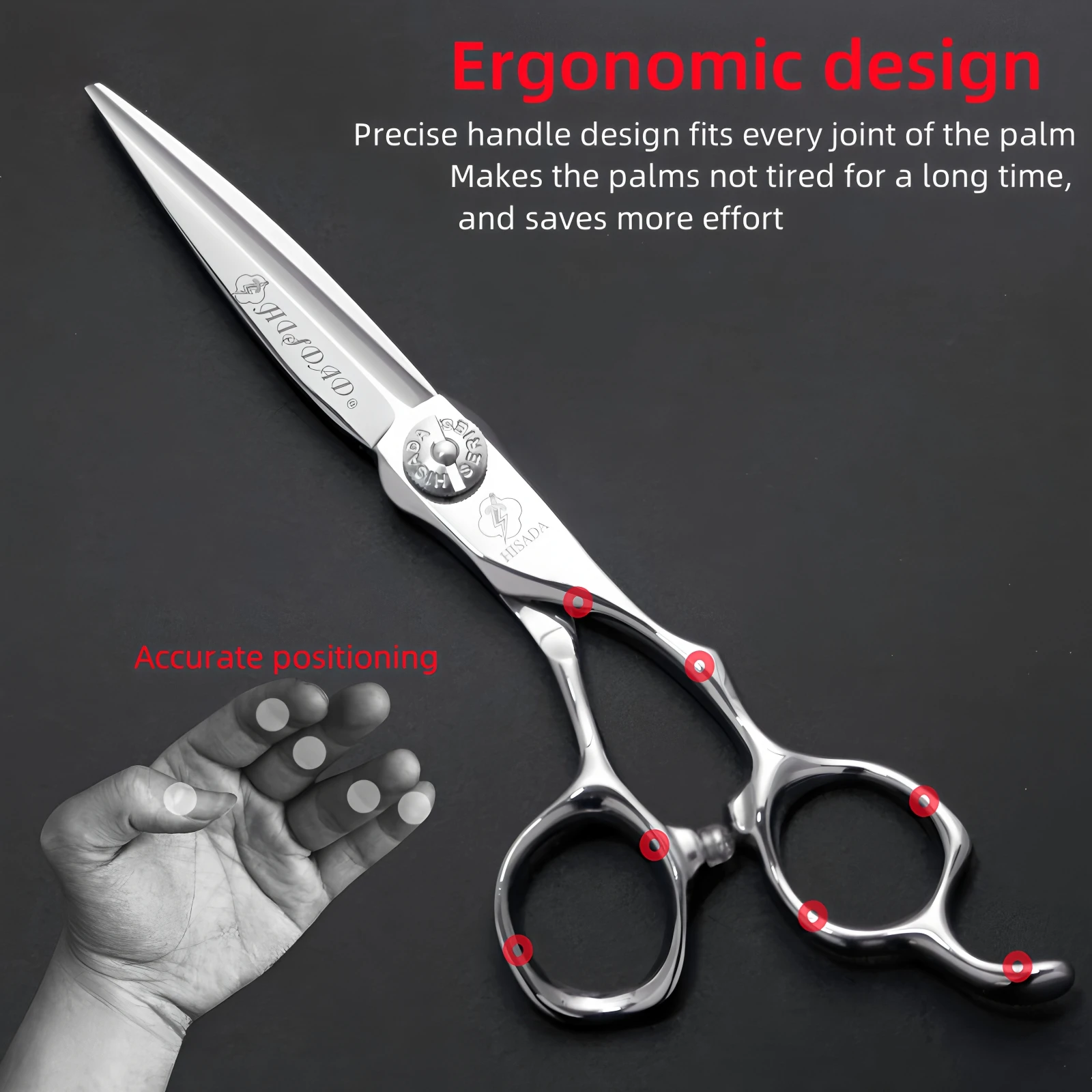 HISADA Hairdressing Scissors Black Suit 6.0 6.5 7.0 Advanced Black Coating Scissors, VG10 Steel Professional Hairdressing Scisso