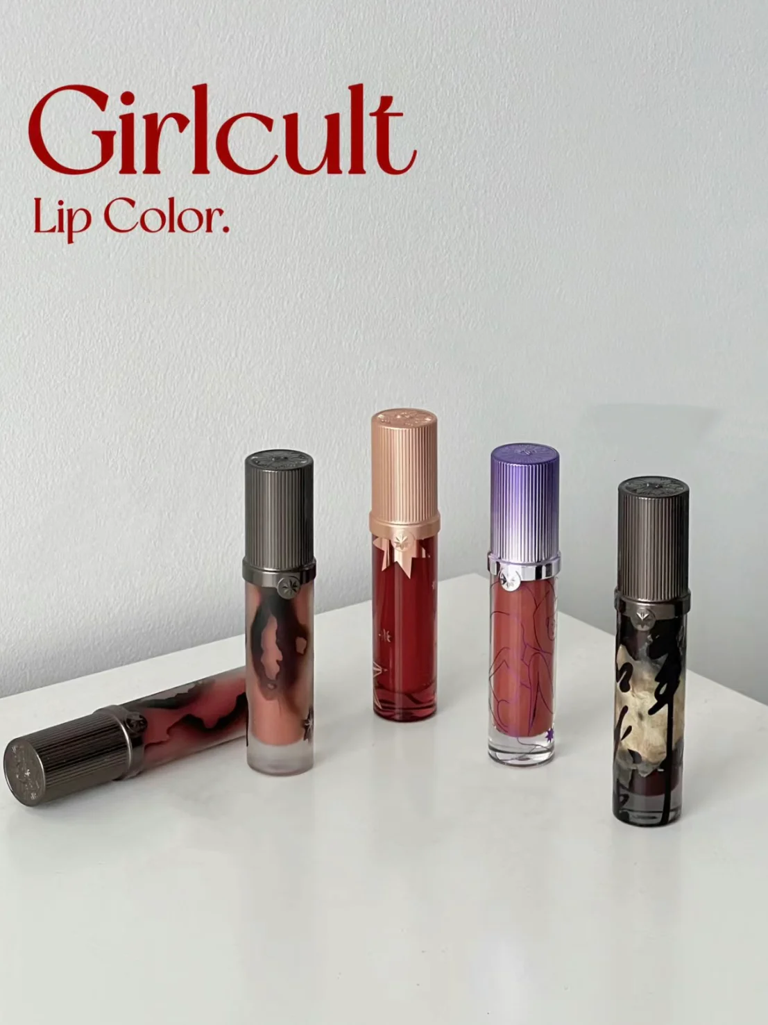 Girlcult Liptick Cream Matte Mist Velvet Nude Shimmer Lip Clay Glitter Dark Style Lip Base Lip Mud 3.5g