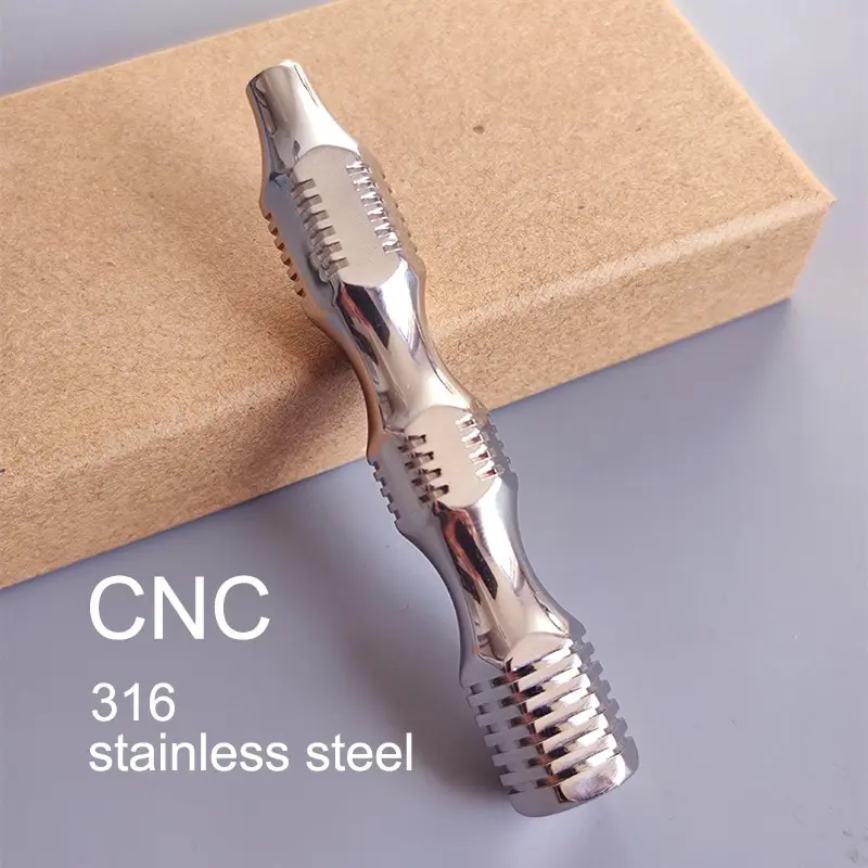 Dscosmetic Knurl 316L Stainless Steel Safety Razor Handle