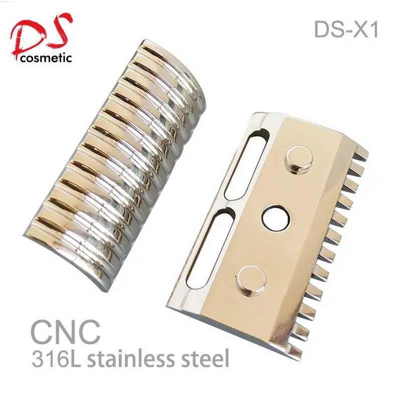 Dscosmetic Knurl 316L Stainless Steel Safety Razor Handle