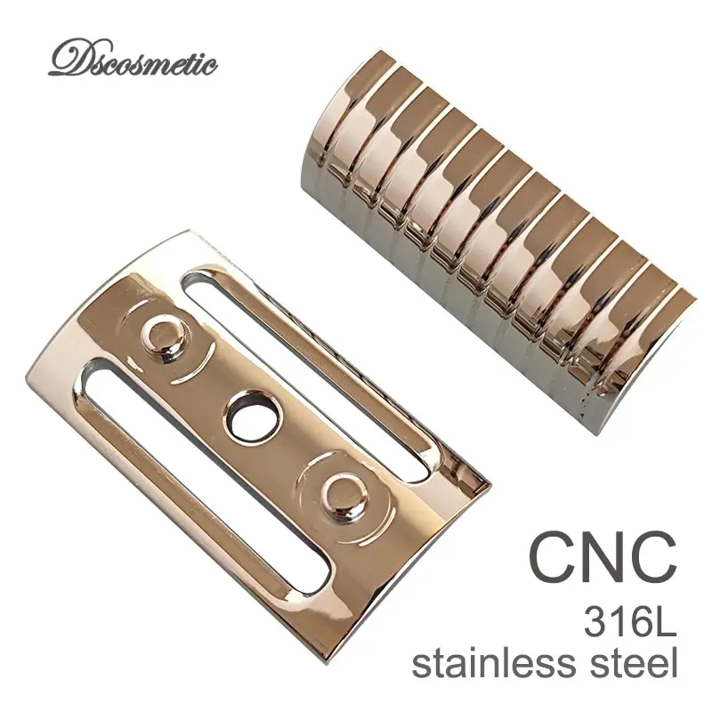 Dscosmetic Knurl 316L Stainless Steel Safety Razor Handle