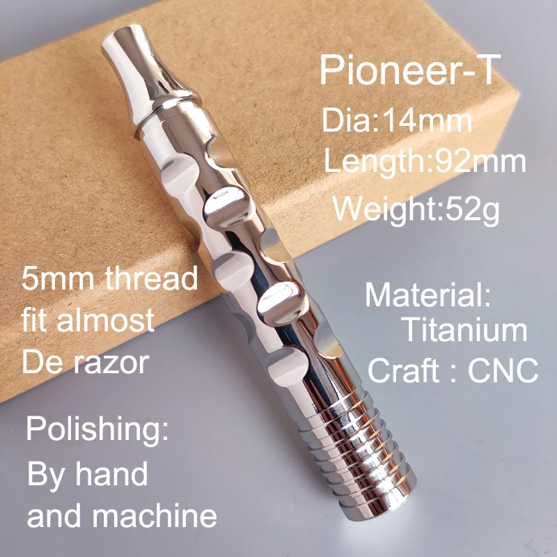 Dscosmetic Knurl 316L Stainless Steel Safety Razor Handle