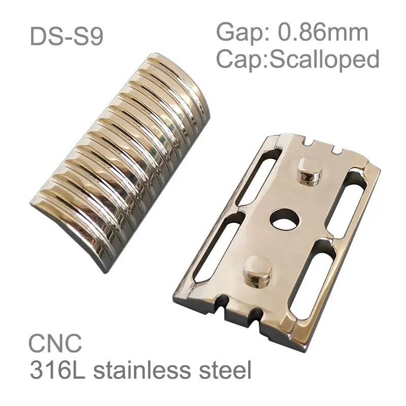 Dscosmetic Knurl 316L Stainless Steel Safety Razor Handle