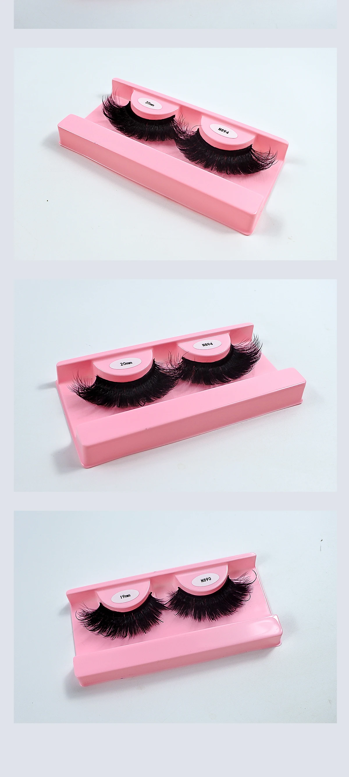Free Shipping 10Pairs/Pack Fluffy Wispy Natural Strip Lashes With Spikes Wholesale in Bulk Faux Mink Lashes Supplies