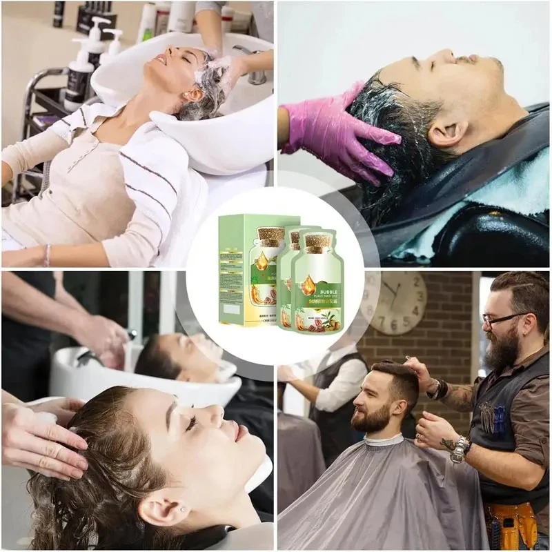 Pure Natural Herbal Hair Dye Shampoo Change Hair Color Cover Gray Hair White Hair Treatment Bubble Plant Hair Dye Hair Care