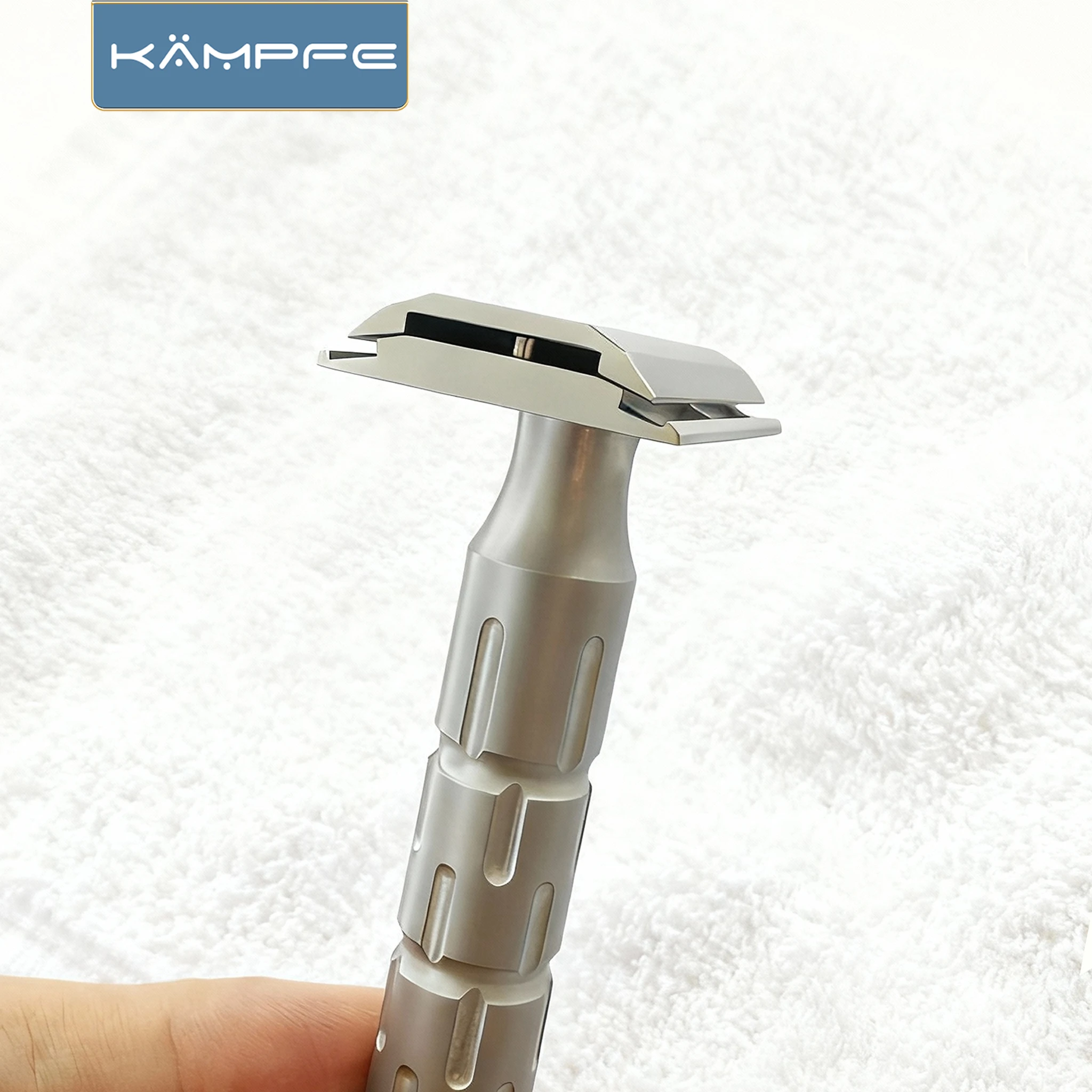 Kampfe Traditional Safety Razor Sandblast Stainless Steel Safety Razor Mild Smooth Shave for Men
