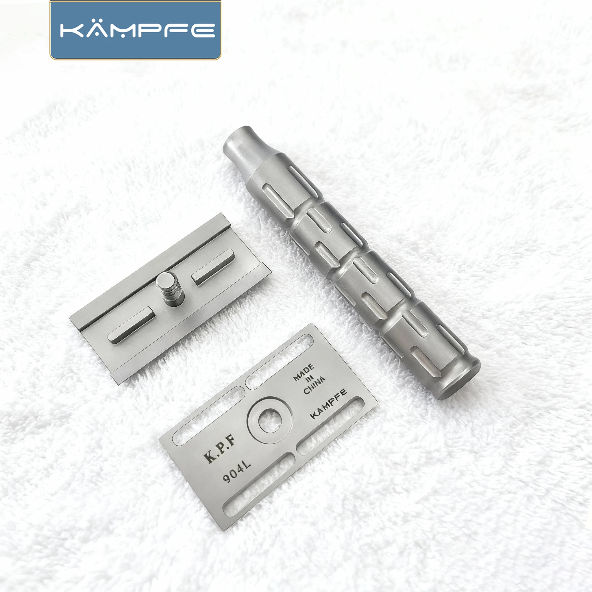 Kampfe Traditional Safety Razor Sandblast Stainless Steel Safety Razor Mild Smooth Shave for Men