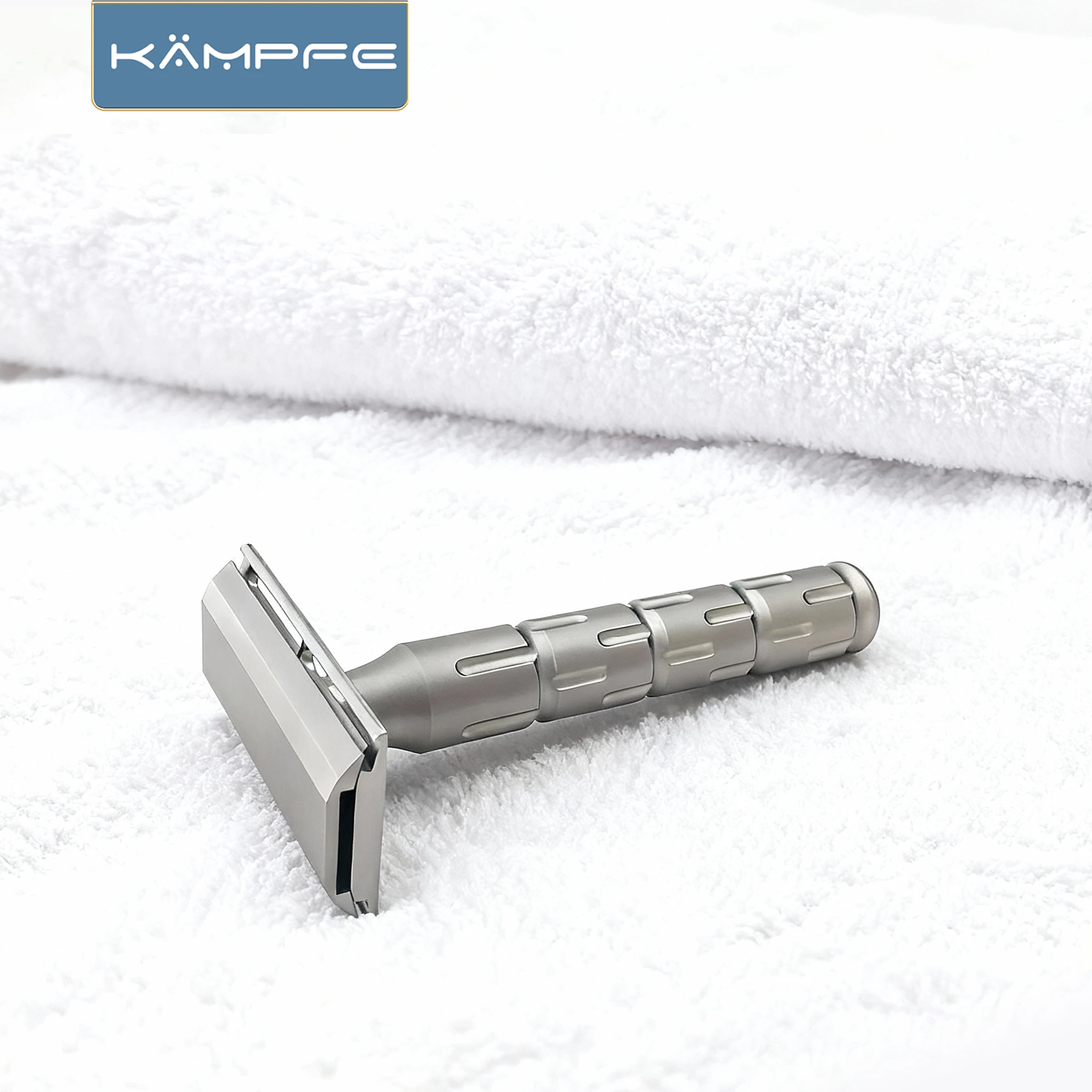 Kampfe Traditional Safety Razor Sandblast Stainless Steel Safety Razor Mild Smooth Shave for Men