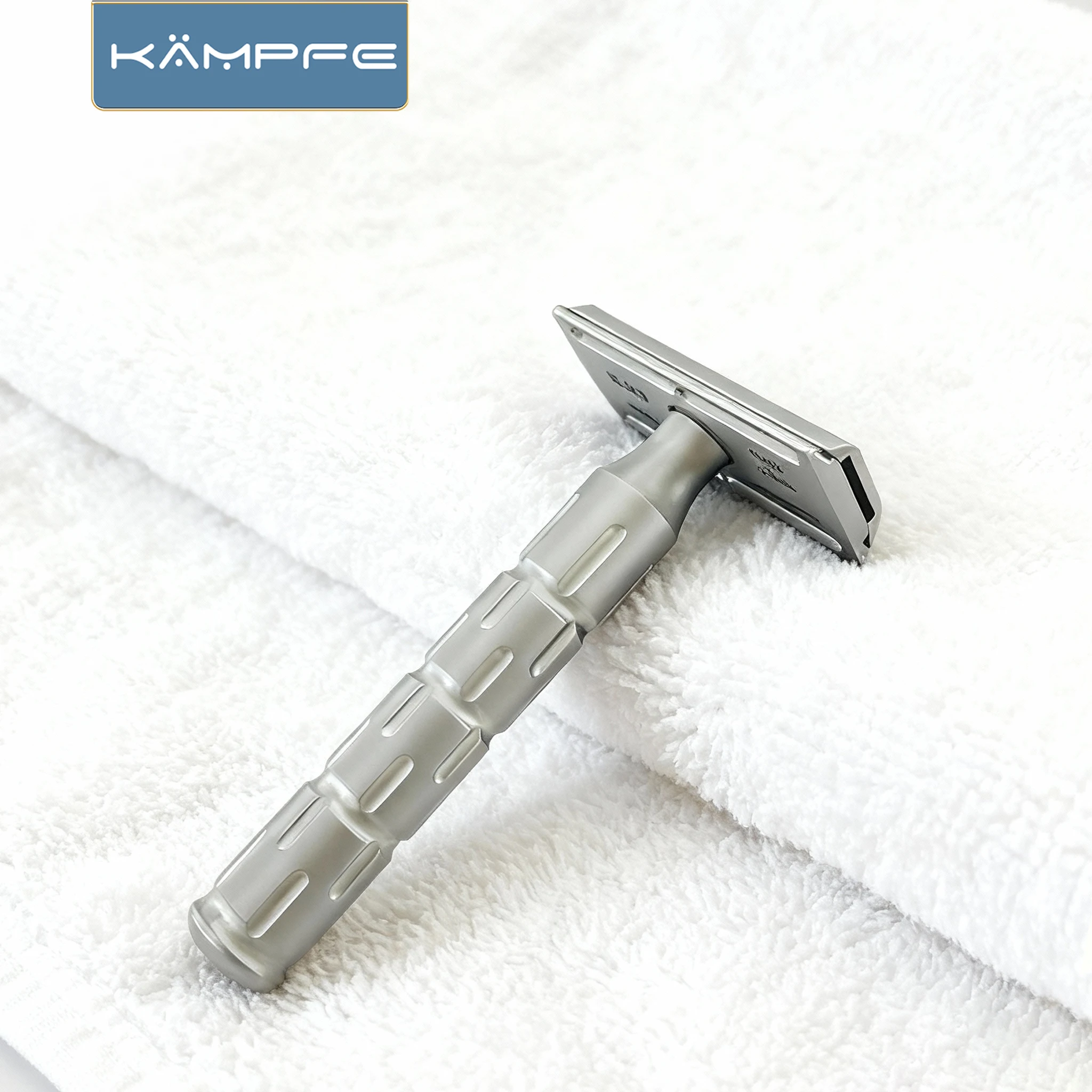Kampfe Traditional Safety Razor Sandblast Stainless Steel Safety Razor Mild Smooth Shave for Men