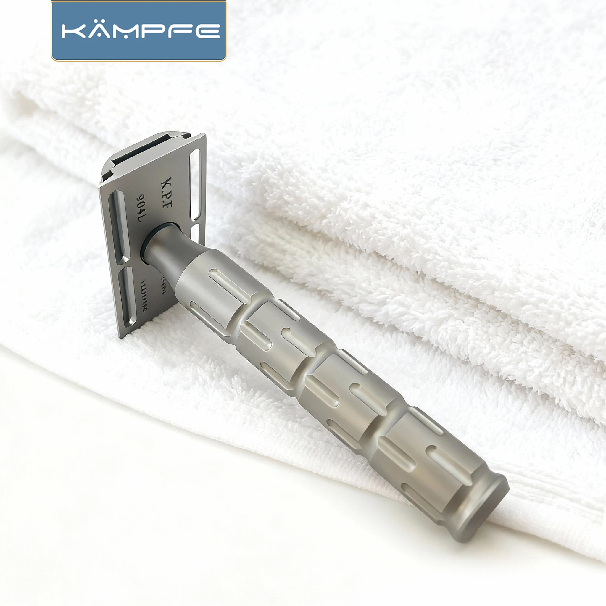 Kampfe Traditional Safety Razor Sandblast Stainless Steel Safety Razor Mild Smooth Shave for Men