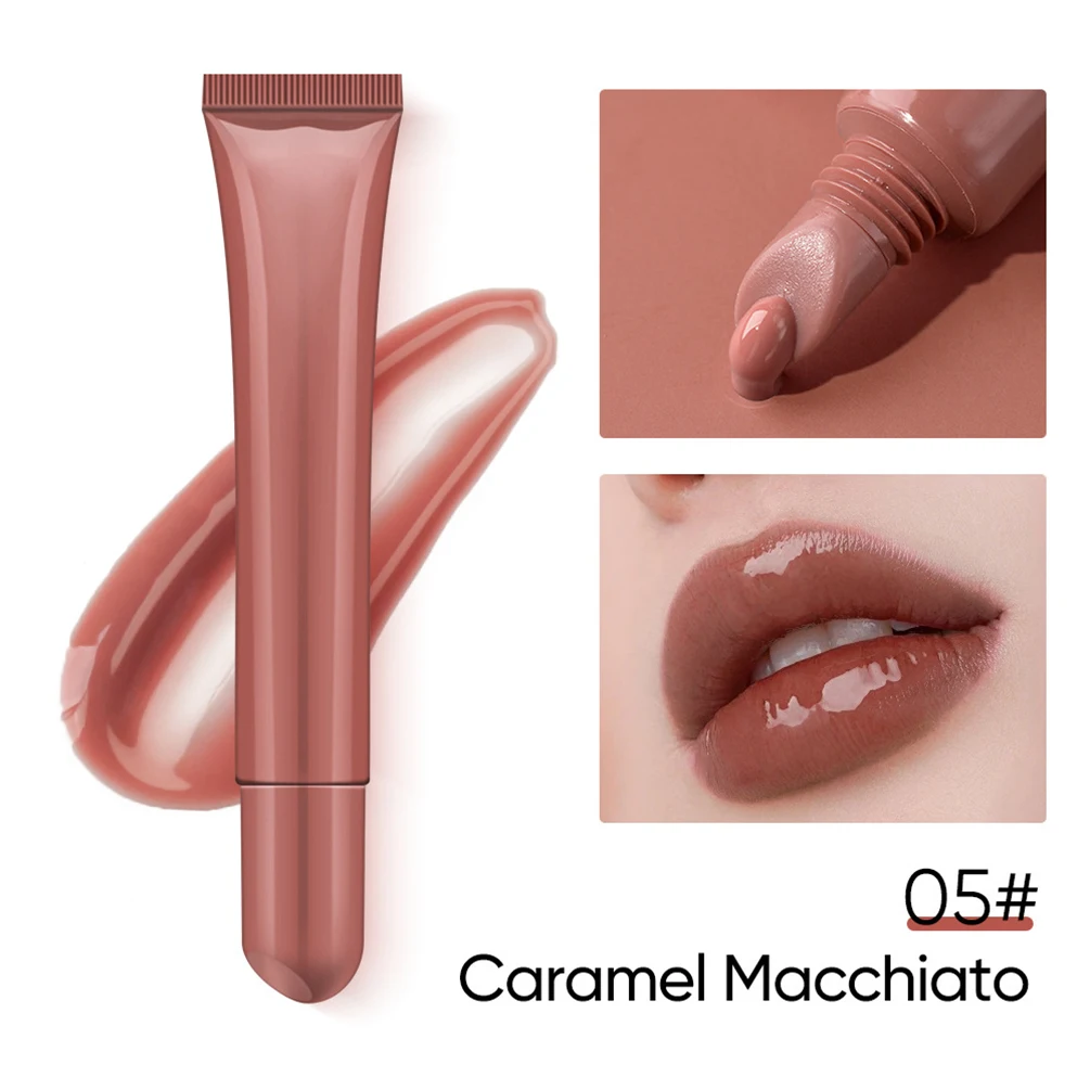 Private Label Lip Oil Custom Logo 10ml Polypeptide Colored Lip Balm Arnica Lipgloss Super Moisturizing Gel Plumping Makeup Hose