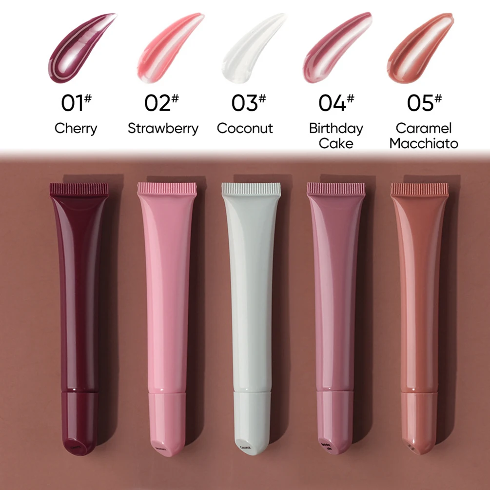 Private Label Lip Oil Custom Logo 10ml Polypeptide Colored Lip Balm Arnica Lipgloss Super Moisturizing Gel Plumping Makeup Hose