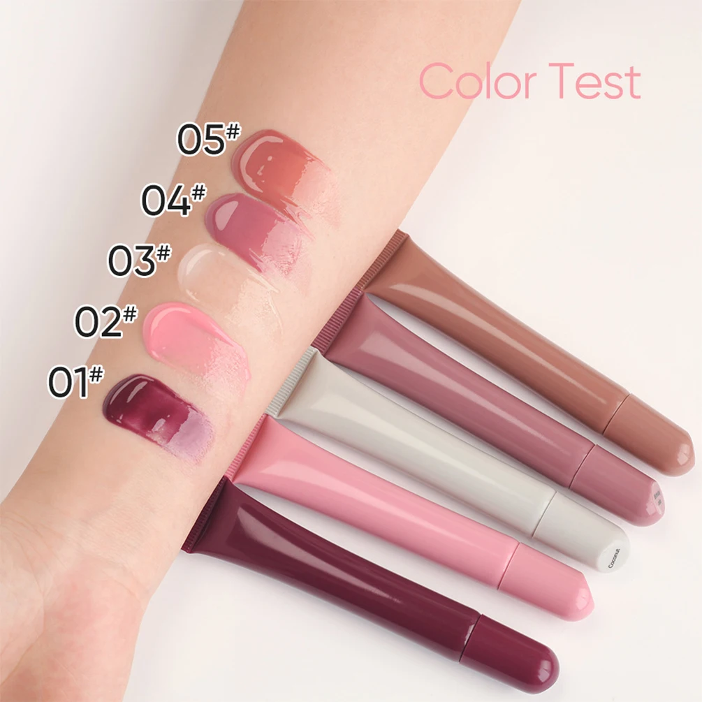 Private Label Lip Oil Custom Logo 10ml Polypeptide Colored Lip Balm Arnica Lipgloss Super Moisturizing Gel Plumping Makeup Hose