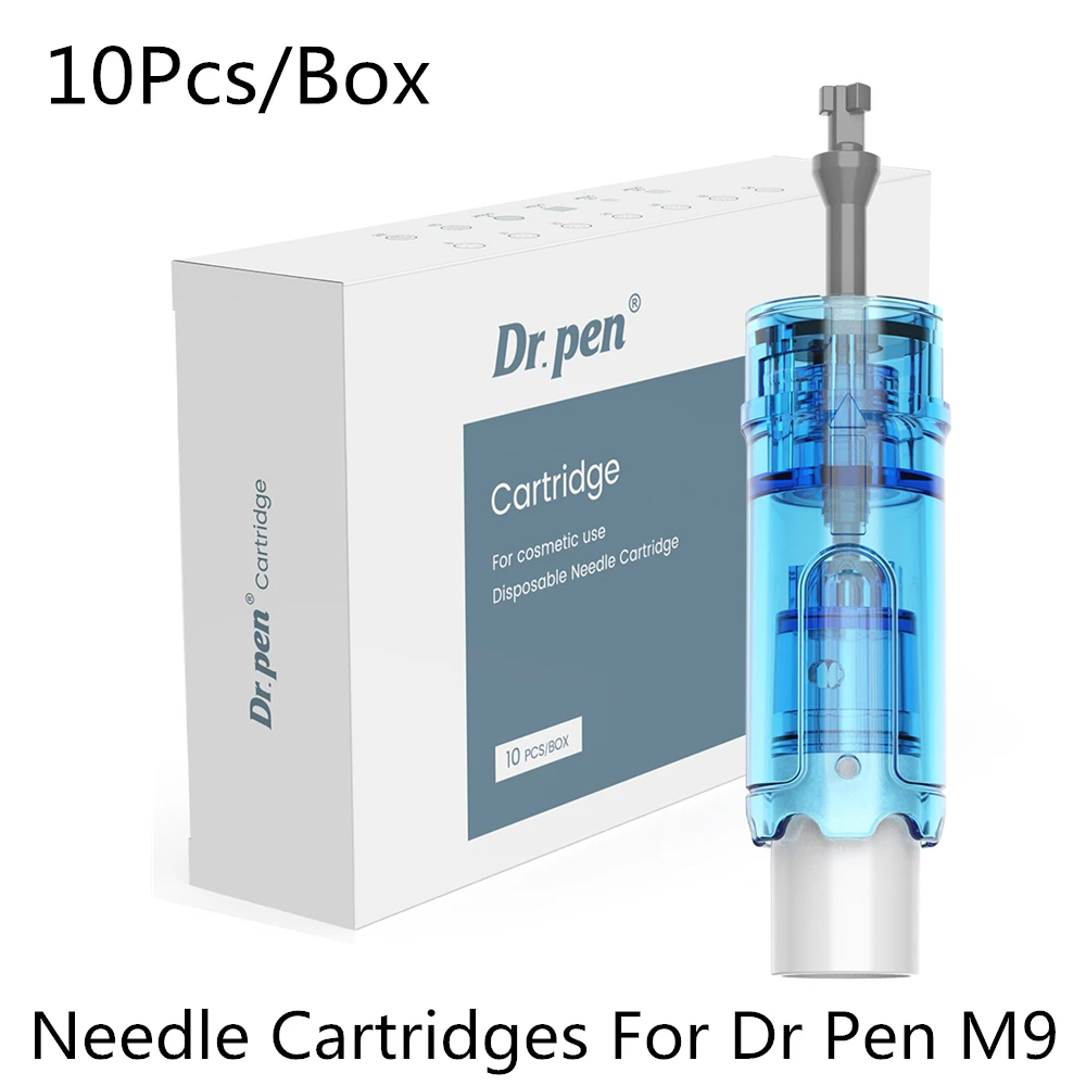 10Pcs Needles Cartridge 18/36/42/ Round Nano Pin Anti-Backflow Bayonet Heads with Chip-Controlled For Dr Pen M9(ONLY M9 Use)