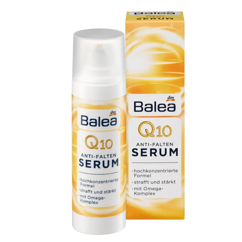 Balea Q10 Anti Wrinkle Serum Lotion Omega Complex Moisturizing Energy Anti-aging Tighten Firming Lifting Elasticity Skin Care
