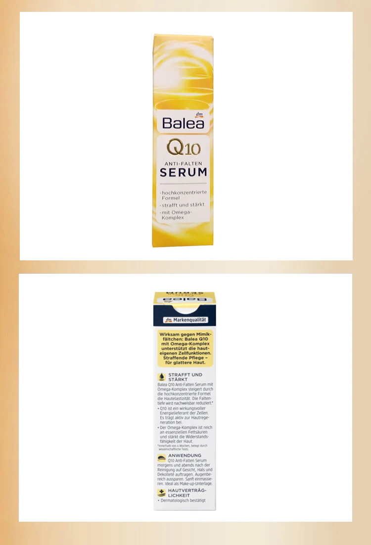 Balea Q10 Anti Wrinkle Serum Lotion Omega Complex Moisturizing Energy Anti-aging Tighten Firming Lifting Elasticity Skin Care