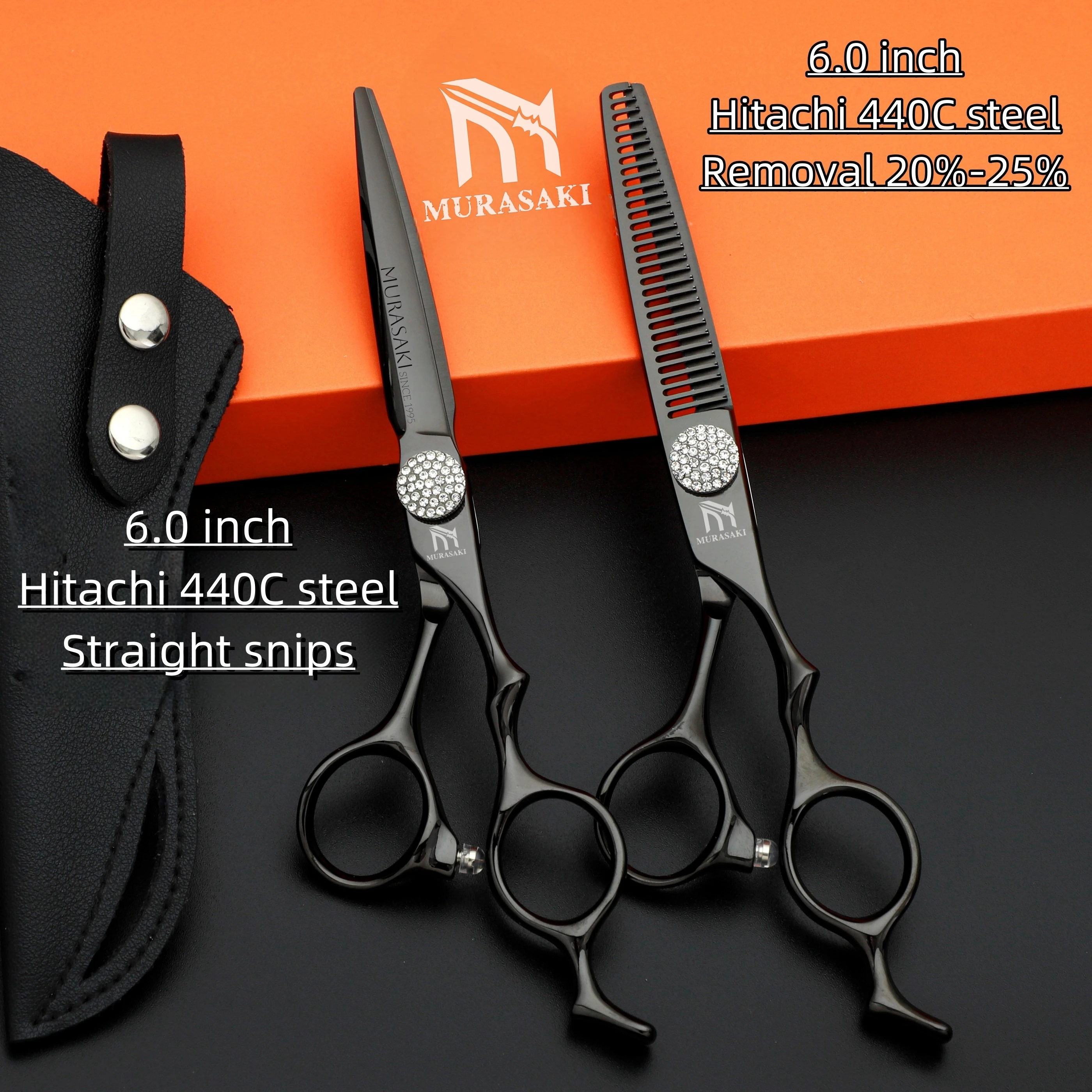 6.2 Inch Professional Hair Cutting Scissors, Japanese VG10 Steel Shears for Hairdressers, High Quality Barber Shop Accessories