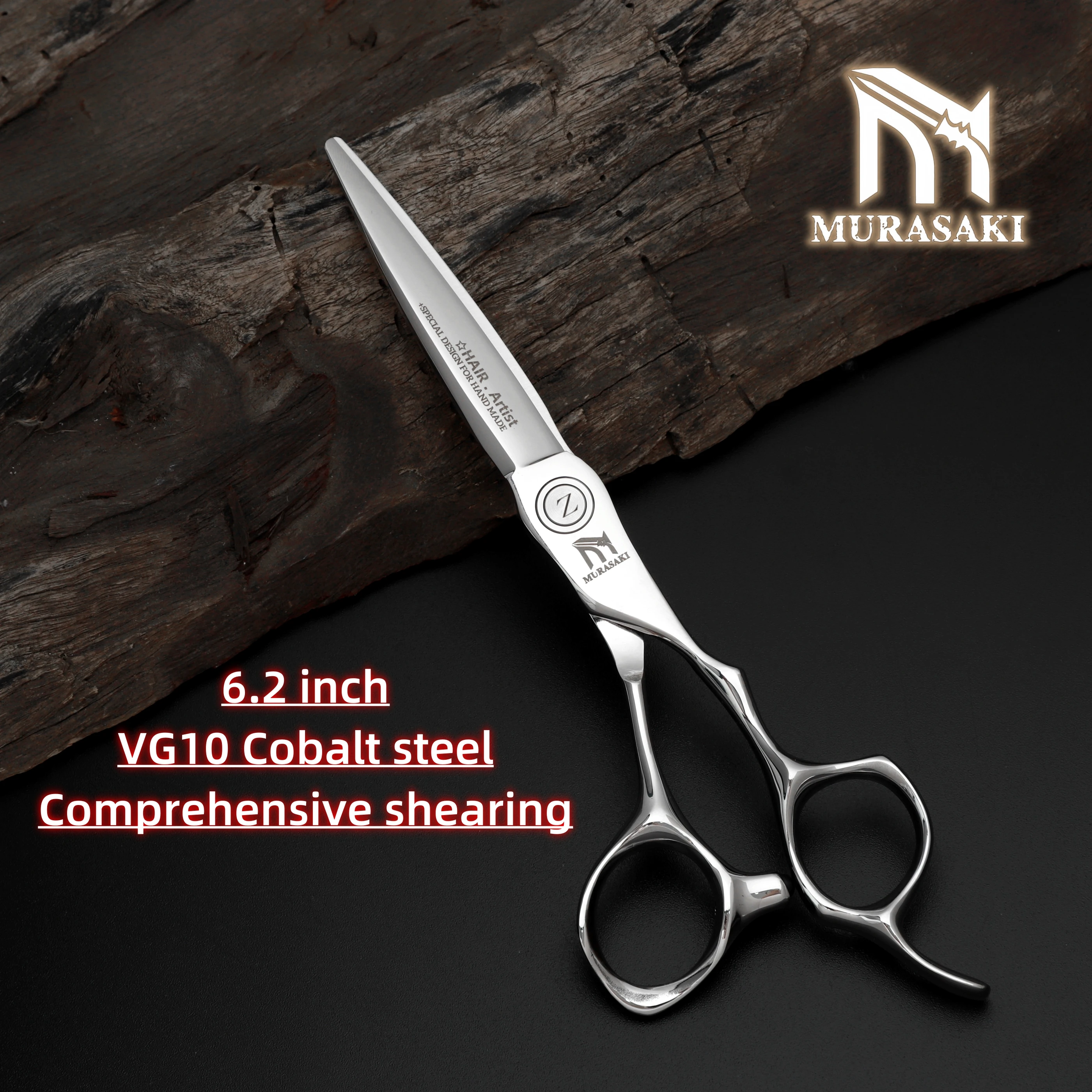 6.2 Inch Professional Hair Cutting Scissors, Japanese VG10 Steel Shears for Hairdressers, High Quality Barber Shop Accessories