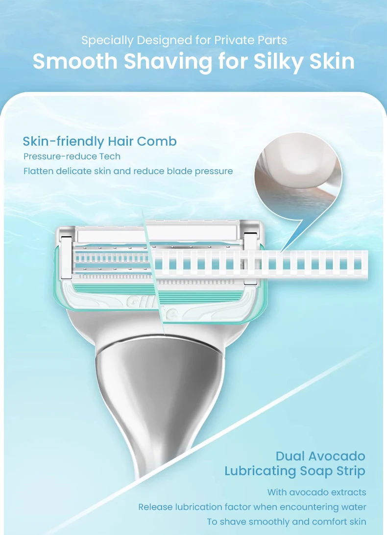Gillette Venus Intimate Grooming Razor for Women Public Hair and Skin with Patented Irritation Bar Hair Removal