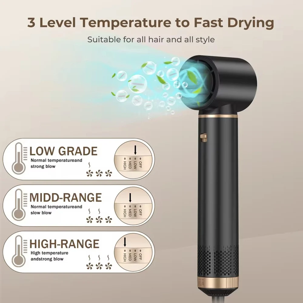 1000W Hair Dryer 5 in 1 Electric Comb Negative Ion Straightener Comb Curling Iron Detachable Multifunctional Heating Brush Hair Dryer
