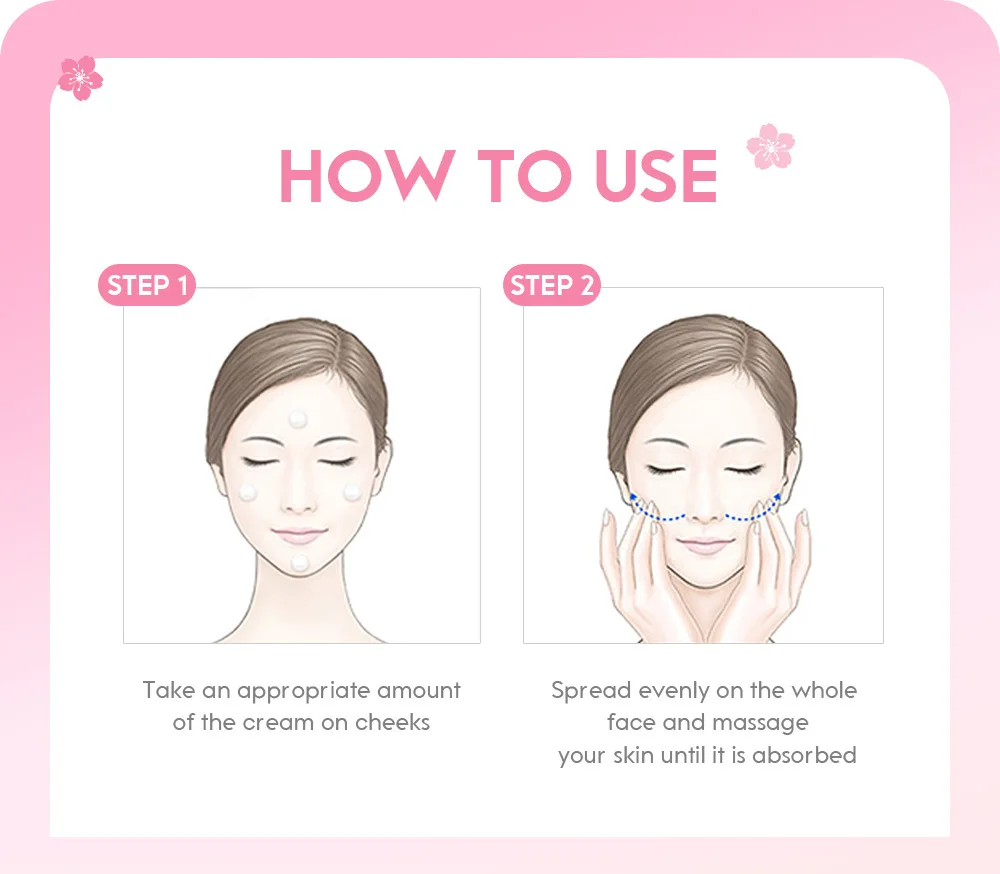 2pcs LAIKOU Japan Sakura Essence Face Cream Cherry Blossom Smoothing Facial Cream Moisturizing Hydration Korean Skin Care