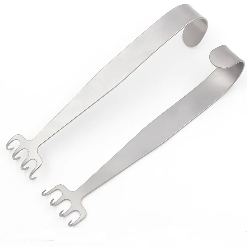 Stainless Steel Breast Plastic Retractor Double Head Four Claw Blunt Rake Retractor Breast Augmentation Instrument Tool