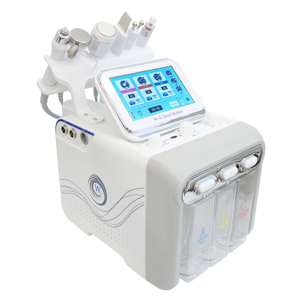 AOKO 6/7 in 1 Dermabrasion Peel Spa Facial Machine Skin Rejuvenation Hydro Dermabrasion  Aqua Deep Cleaning Skin Care Device