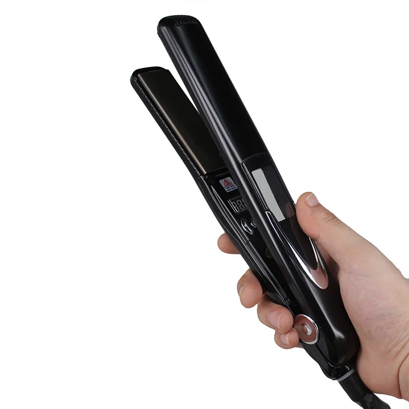 Titanium Flat Iron Vibrate Massage Keratin 470℉ Straightening Irons Hair Straightener Curler Fast Vibrating Salon Styling Tools