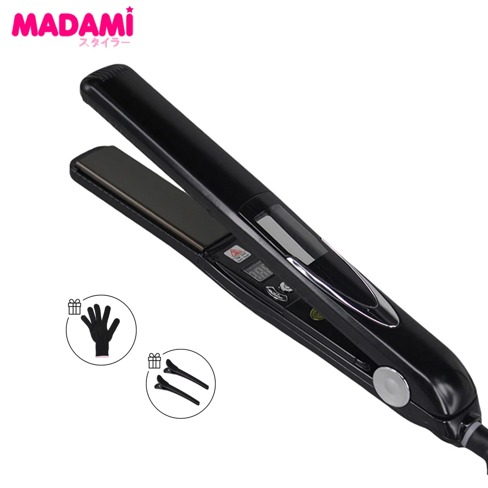 Titanium Flat Iron Vibrate Massage Keratin 470℉ Straightening Irons Hair Straightener Curler Fast Vibrating Salon Styling Tools