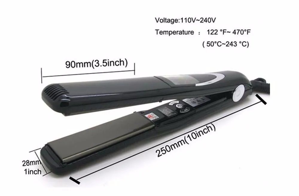 Titanium Flat Iron Vibrate Massage Keratin 470℉ Straightening Irons Hair Straightener Curler Fast Vibrating Salon Styling Tools