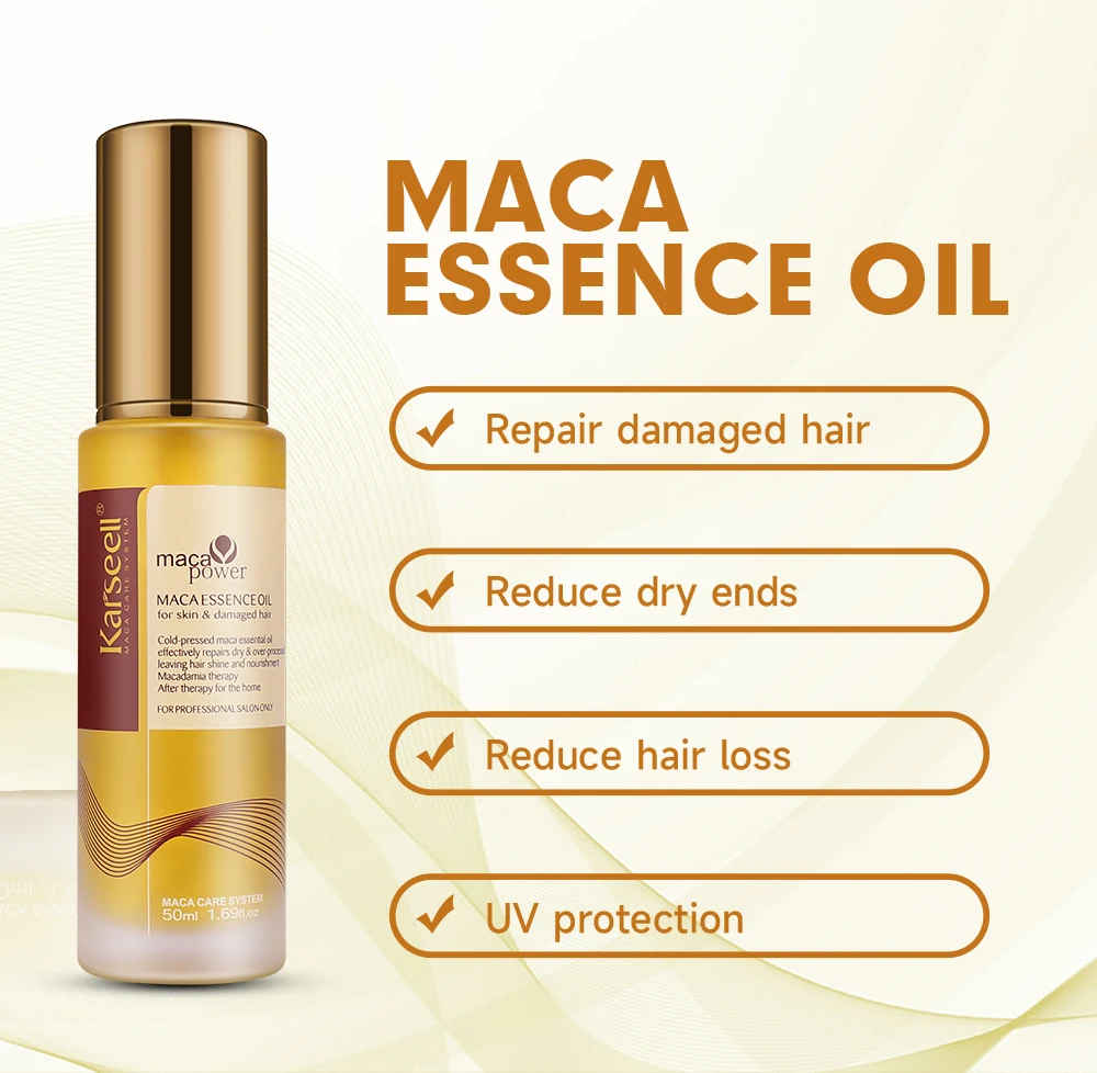 Karseell 1/2pcs Set Moroccan Argan Oil for Hair Healing Cold Pressed Weightless Argan Oil Hair Serum for Dry Damaged Hair