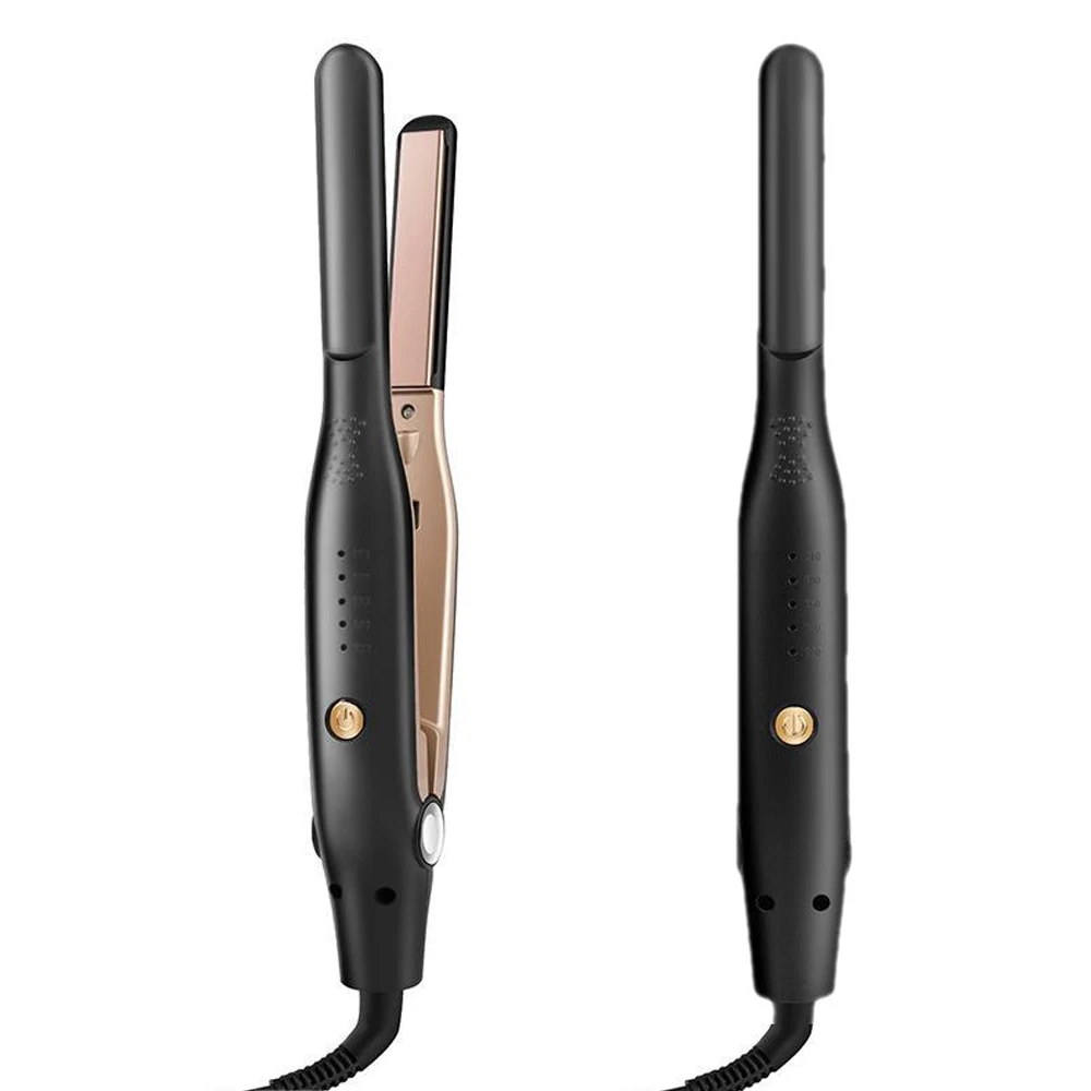 Hair Straightener Curler Professional Ceramic Coating Thinnest Plate Pencil Flat Irons For Short Hair Men's Beard Styler