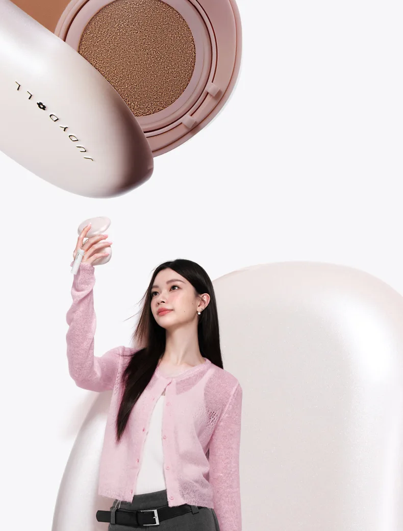 Judydoll Portable Facial Comprehensive Disc Small Powder Box Air Cushion Powder Concealer Lipstick Eyebrow Cosmetics
