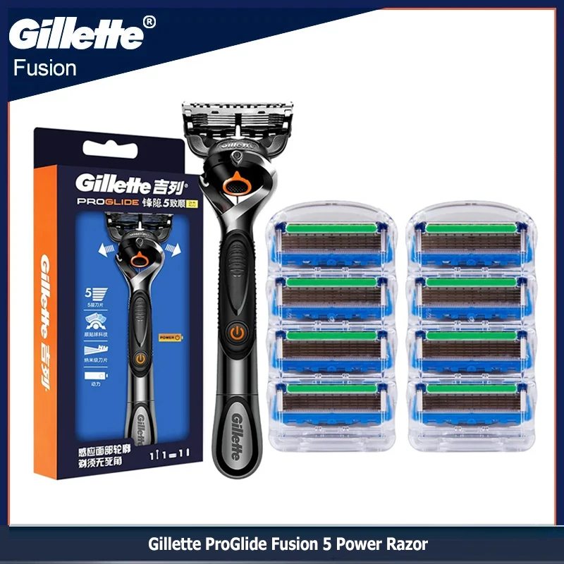 Gillette Fusion 5 Proglide Power Razor Manual Shaver Flexball Beard Precision Clean Safety Straight Shaving Machine for Man