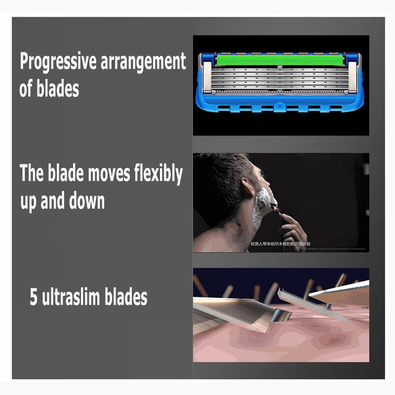 Gillette Fusion 5 Proglide Power Razor Manual Shaver Flexball Beard Precision Clean Safety Straight Shaving Machine for Man
