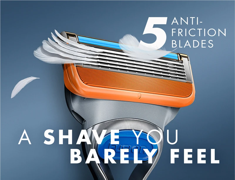 Gillette Fusion 5 Razor Blade Safe Manual Shaving Razor Heads for Men Face Hair Removal Replacement Razor Blade Refills Original