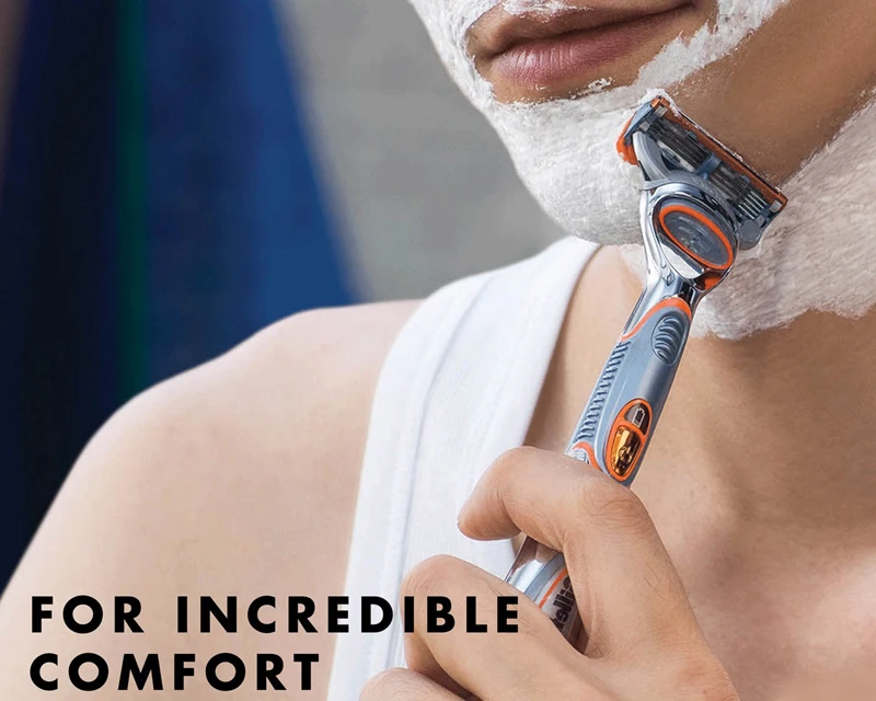 Gillette Fusion 5 Razor Blade Safe Manual Shaving Razor Heads for Men Face Hair Removal Replacement Razor Blade Refills Original