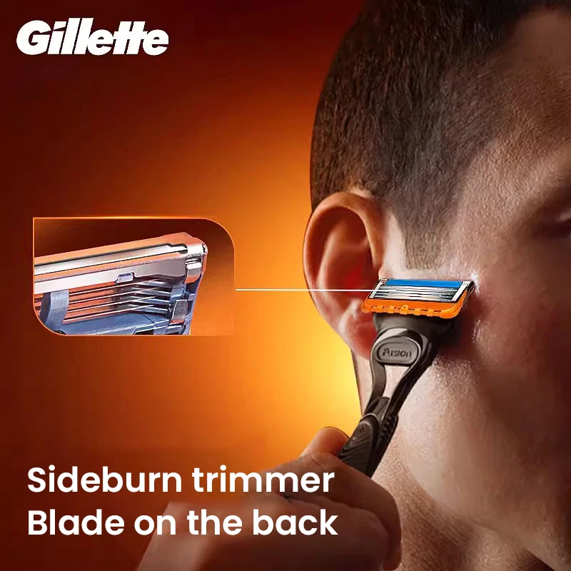Gillette Fusion 5 Razor Blade Safe Manual Shaving Razor Heads for Men Face Hair Removal Replacement Razor Blade Refills Original
