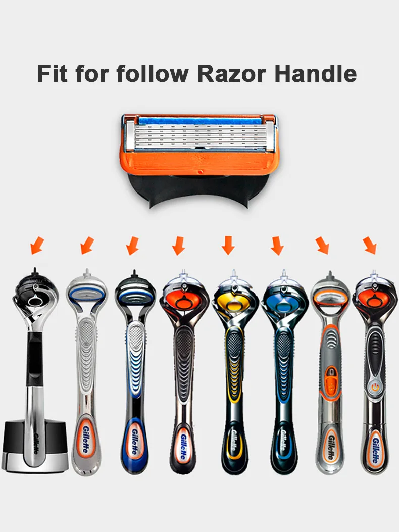 Gillette Fusion 5 Razor Blade Safe Manual Shaving Razor Heads for Men Face Hair Removal Replacement Razor Blade Refills Original